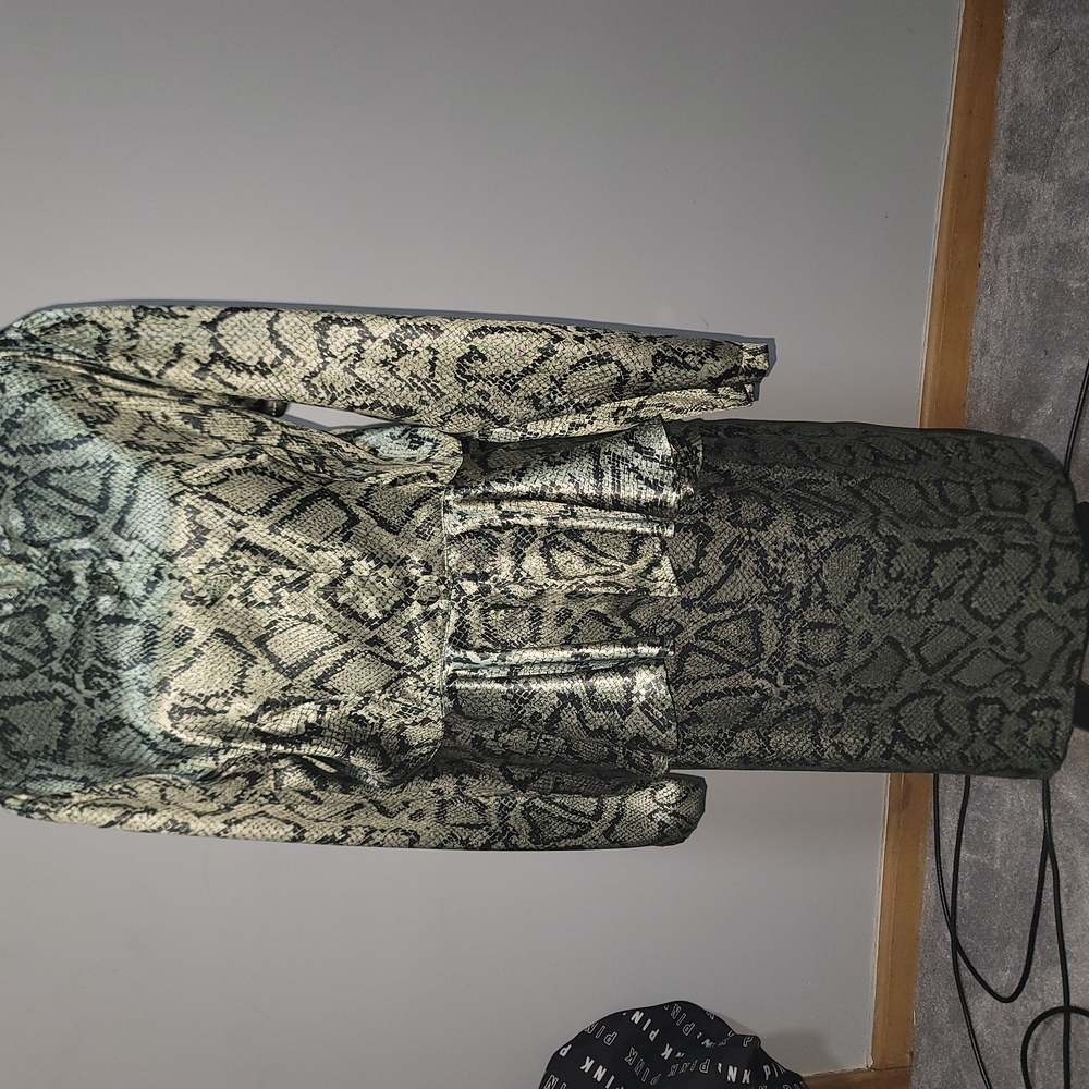 Vintage Snakeskin Print Two Piece Suit